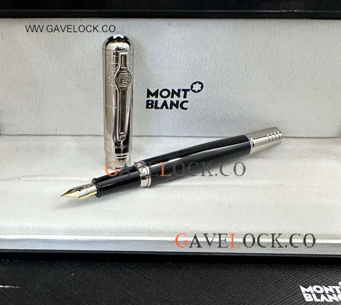 Clone Mont Blanc Muhammad Ali Fountain Pen Silver Cap